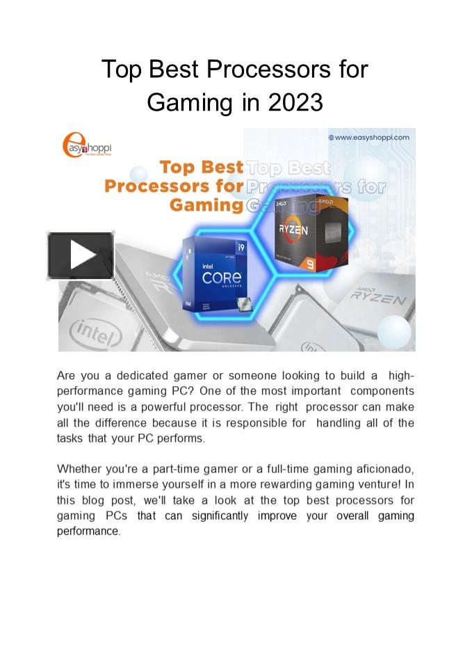 PPT – Best CPU Processors for Gaming - AMD & Intel Processors ...