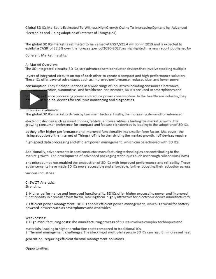 PPT – 3D ICs Market PowerPoint presentation | free to download - id ...