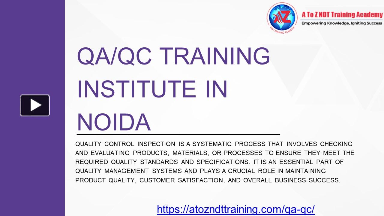 PPT – Best QA/QC TRAINING INSTITUTE IN NOIDA PowerPoint presentation ...