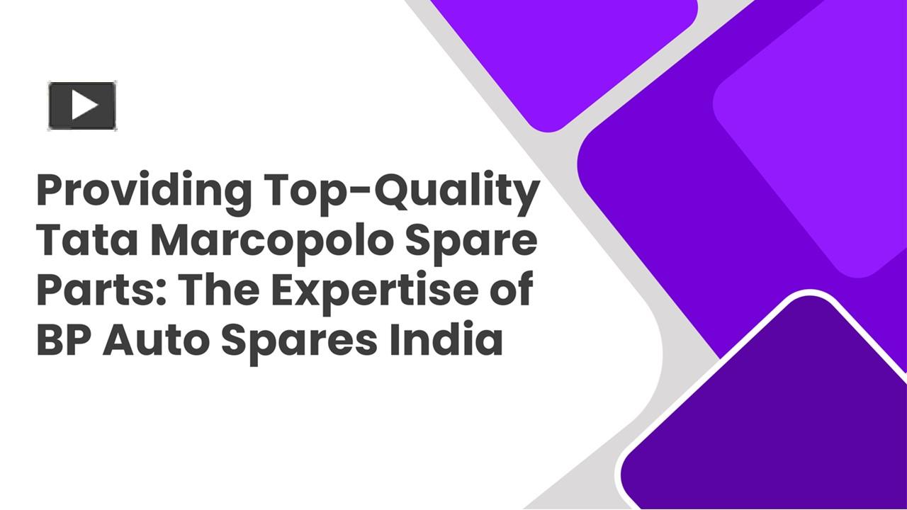 PPT – Providing Top Quality Tata Marcopolo Spare Parts PowerPoint ...