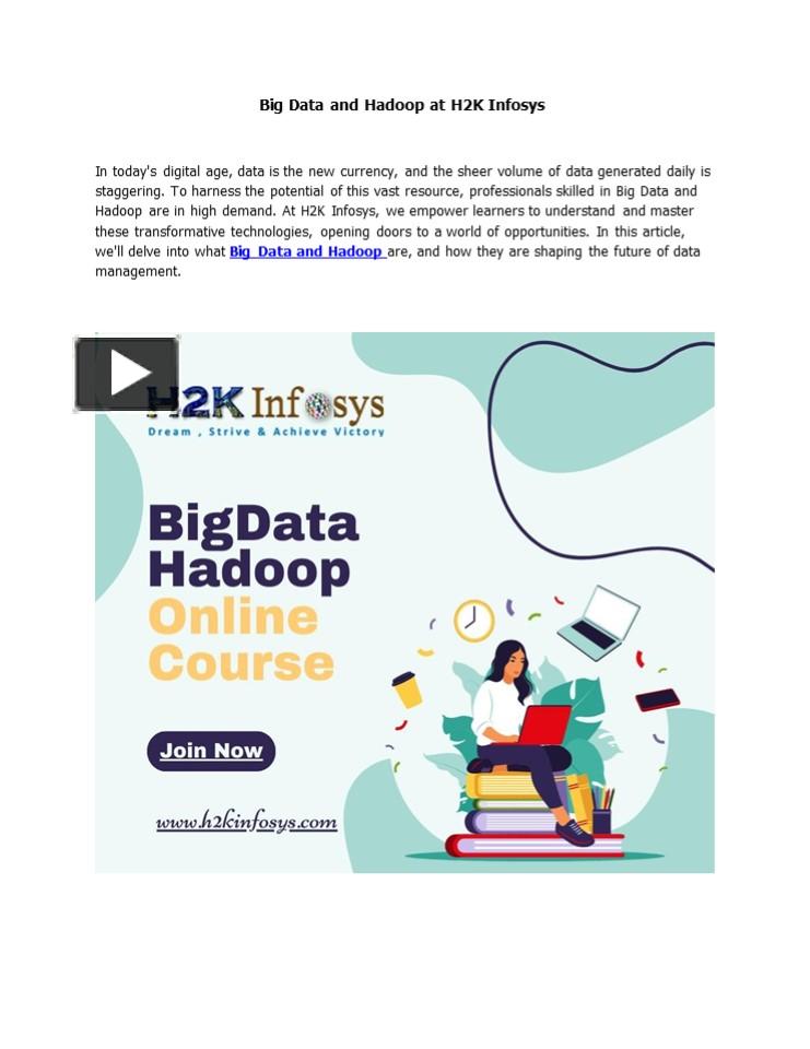 PPT – Big Data and Hadoop at H2K Infosys PowerPoint presentation | free ...