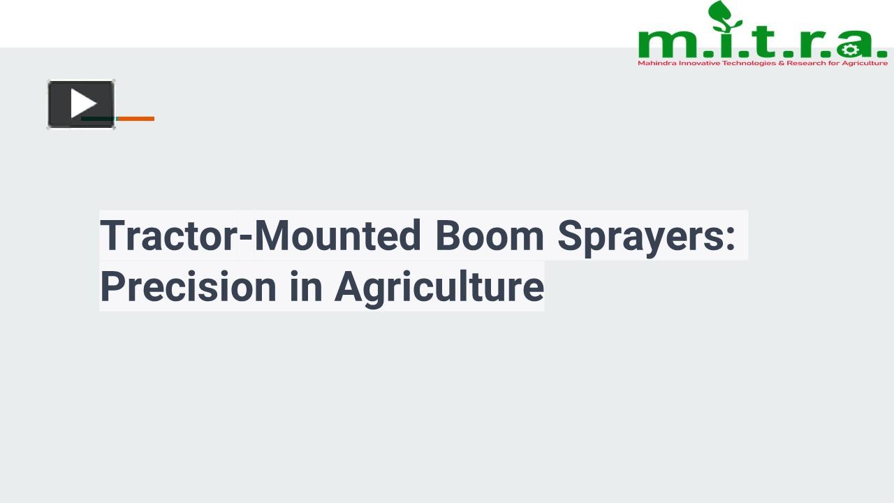 PPT – Tractor-mounted boom sprayer PowerPoint presentation | free to ...