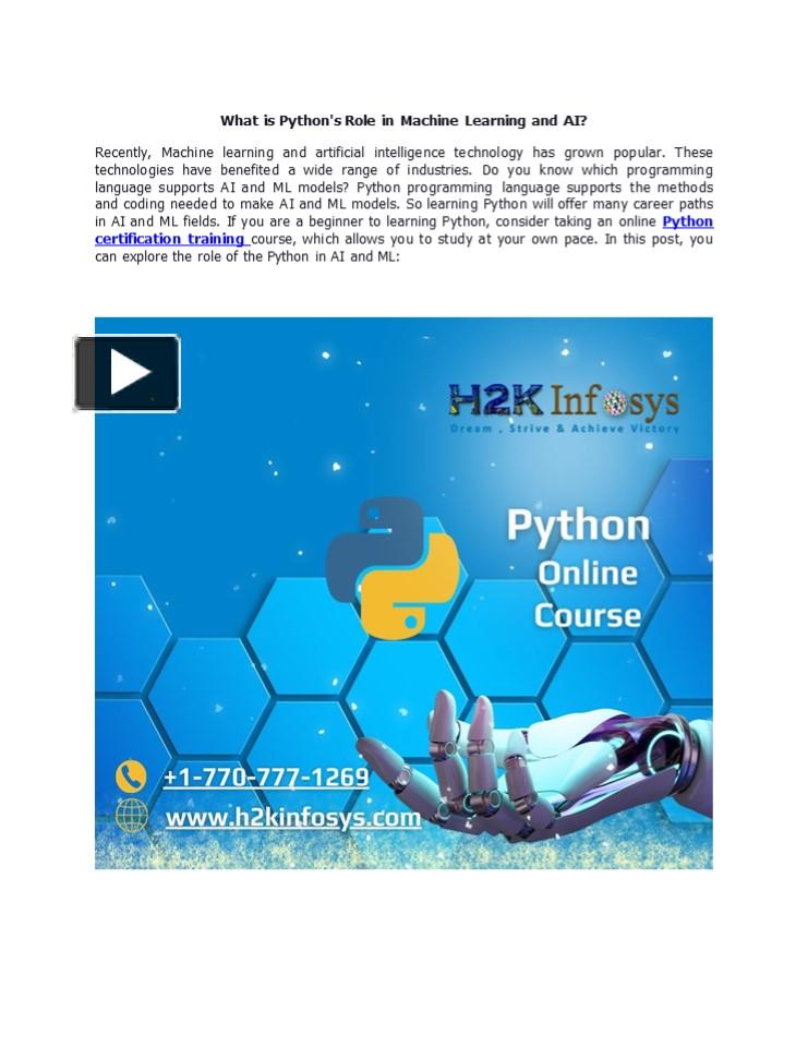 PPT – What is Python's Role in Machine Learning and AI? PowerPoint ...