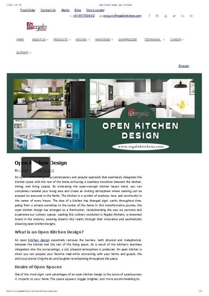 PPT – Open Kitchen Design (1) PowerPoint presentation | free to ...