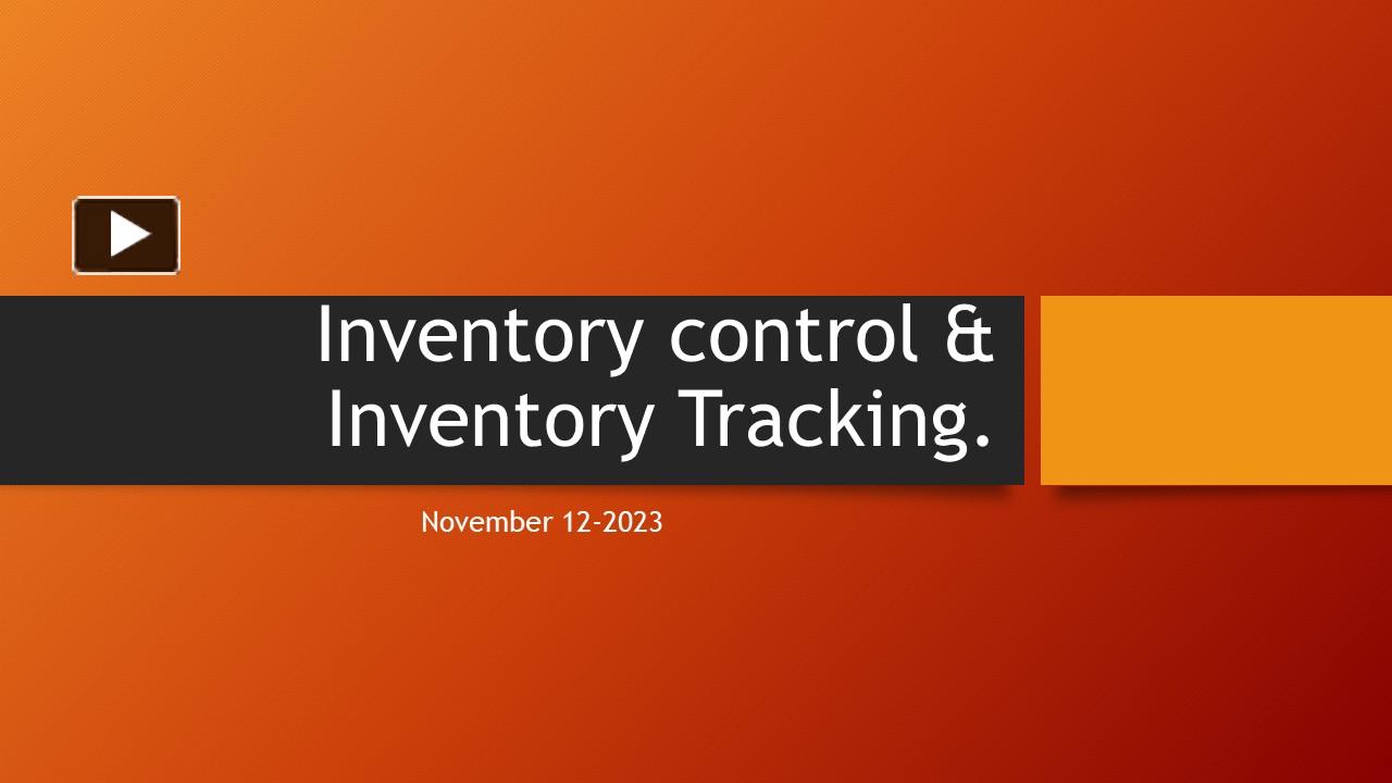 PPT – Inventory control PowerPoint presentation | free to download - id ...