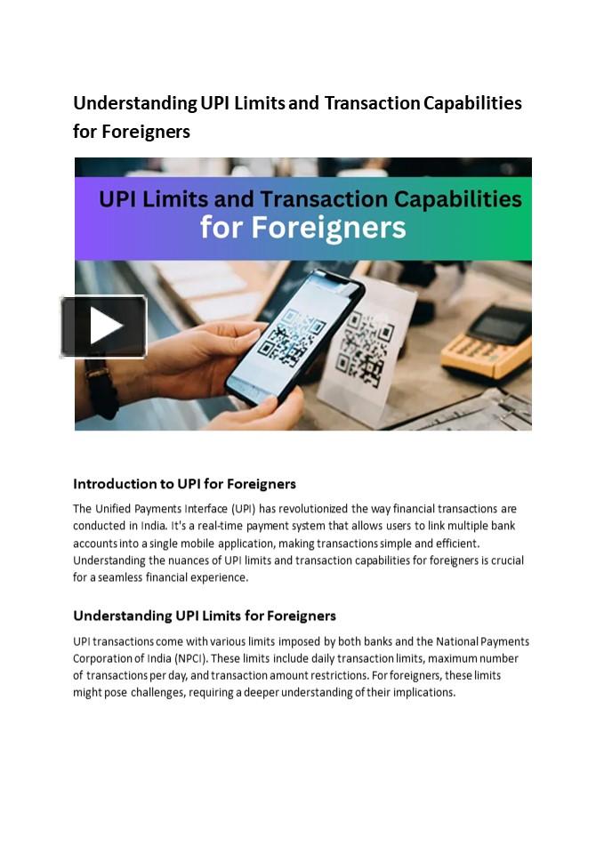 PPT – Understanding UPI Limits and Transaction Capabilities for ...