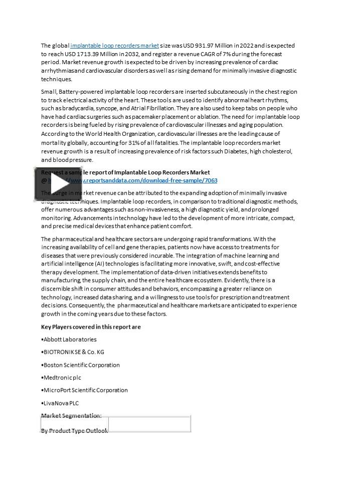 PPT – Implantable Loop Recorders Market Professional Survey 2024-2032 ...