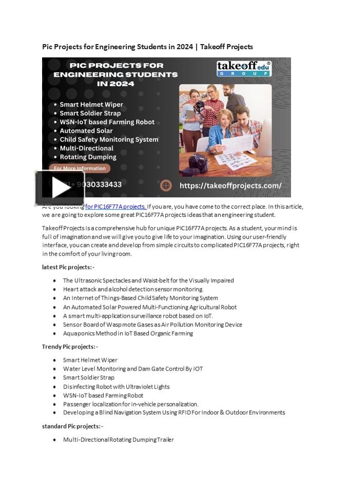 PPT – Pic Projects for Engineering Students in 2024 PowerPoint ...