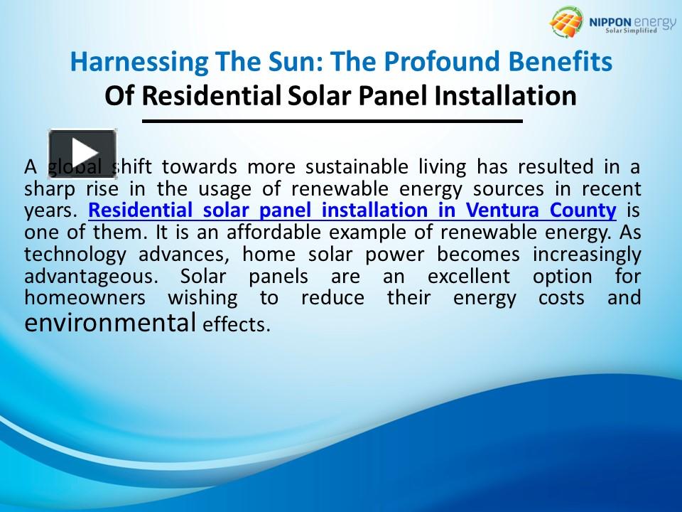 PPT – Harnessing The Sun: The Profound Benefits Of Residential Solar ...