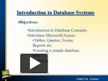 Introduction to Database Systems presentation | free to view