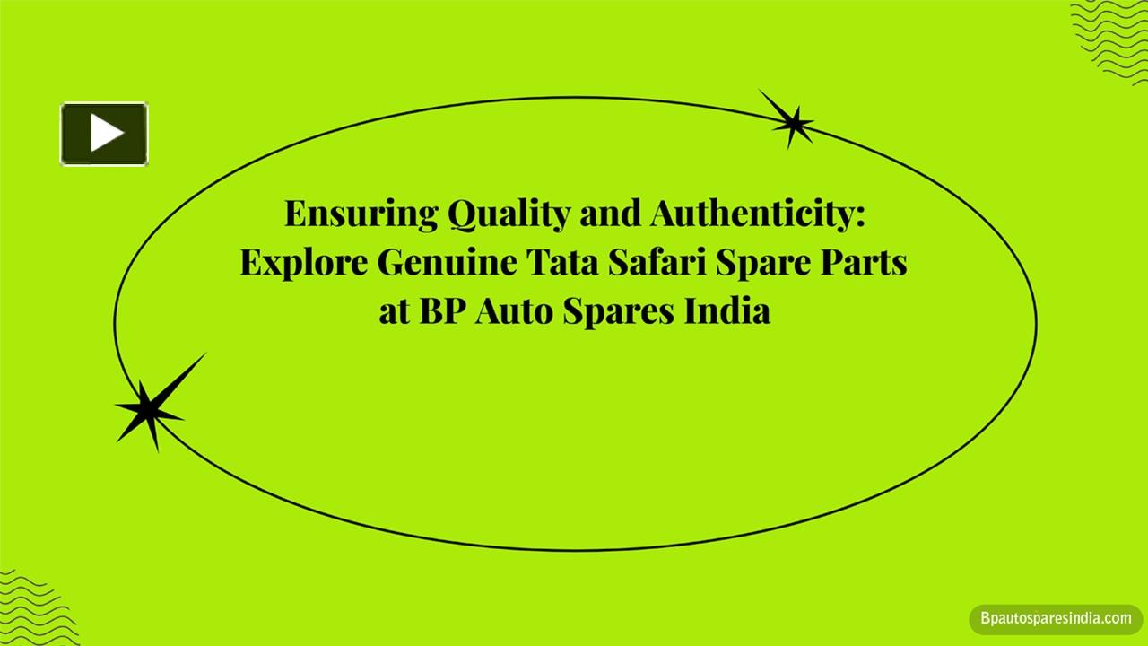 PPT – Shop Genuine Tata Safari Spare Parts at Bp Auto Spares India ...