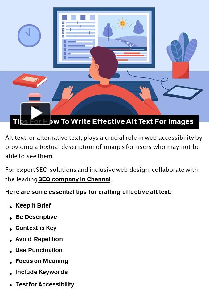 PPT – Tips For How To Write Effective Alt Text For Images PowerPoint ...