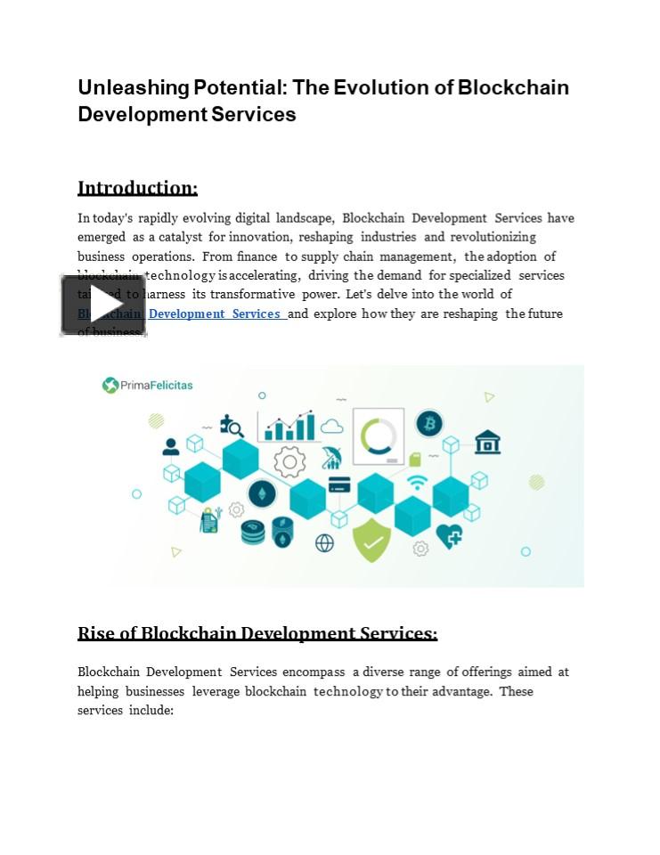 PPT – Unleashing Potential: The Evolution of Blockchain Development ...