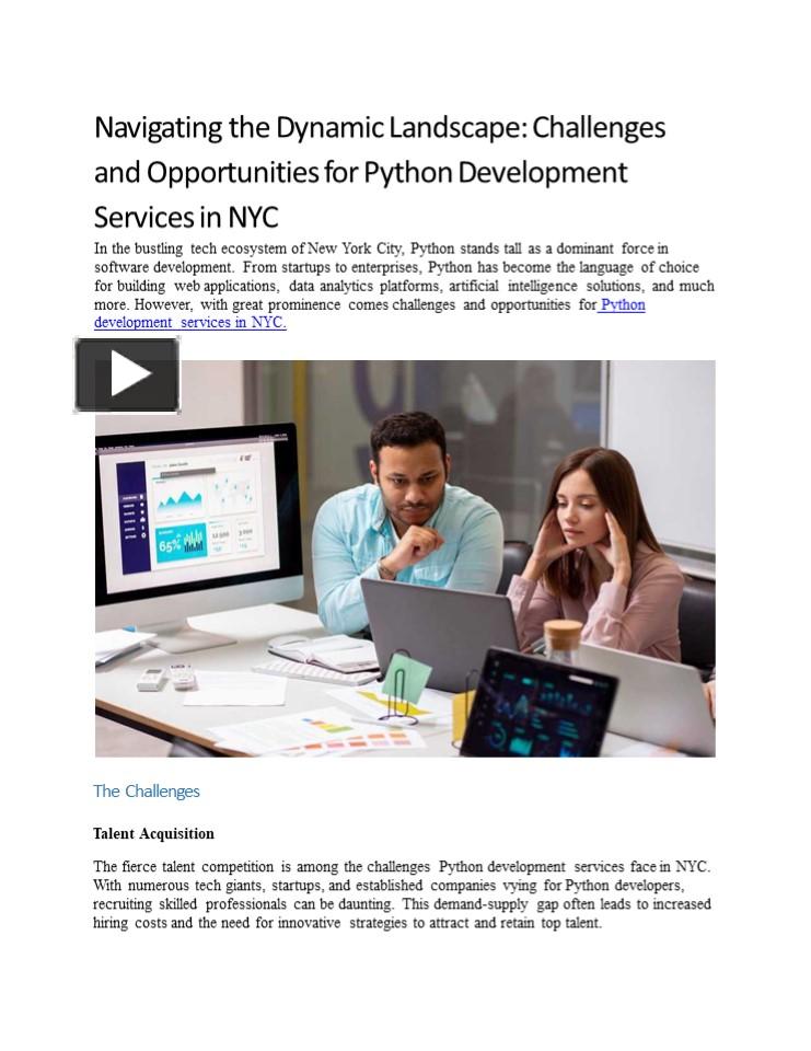 Navigating the Dynamic Landscape: Challenges and Opportunities for ...
