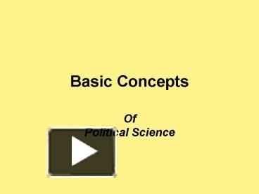 PPT – Basic Concepts PowerPoint presentation | free to view - id: 99171 ...