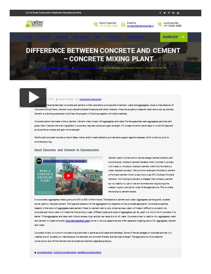 Difference between concrete and cement explained in simple manner ...