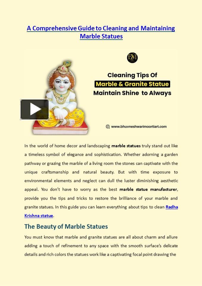 PPT – A Comprehensive Guide to Cleaning and Maintaining Marble Statues ...