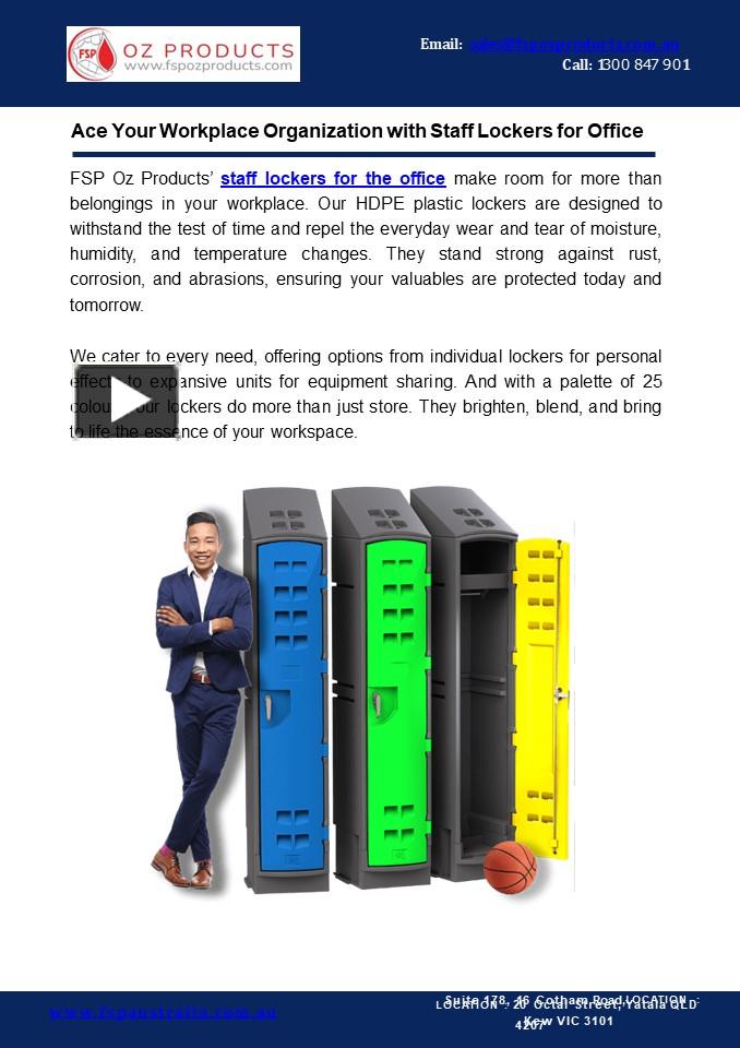 Ace Your Workplace Organization with Staff Lockers for Office ...
