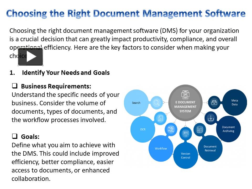 Choosing the Right Document Management Software presentation | free to ...