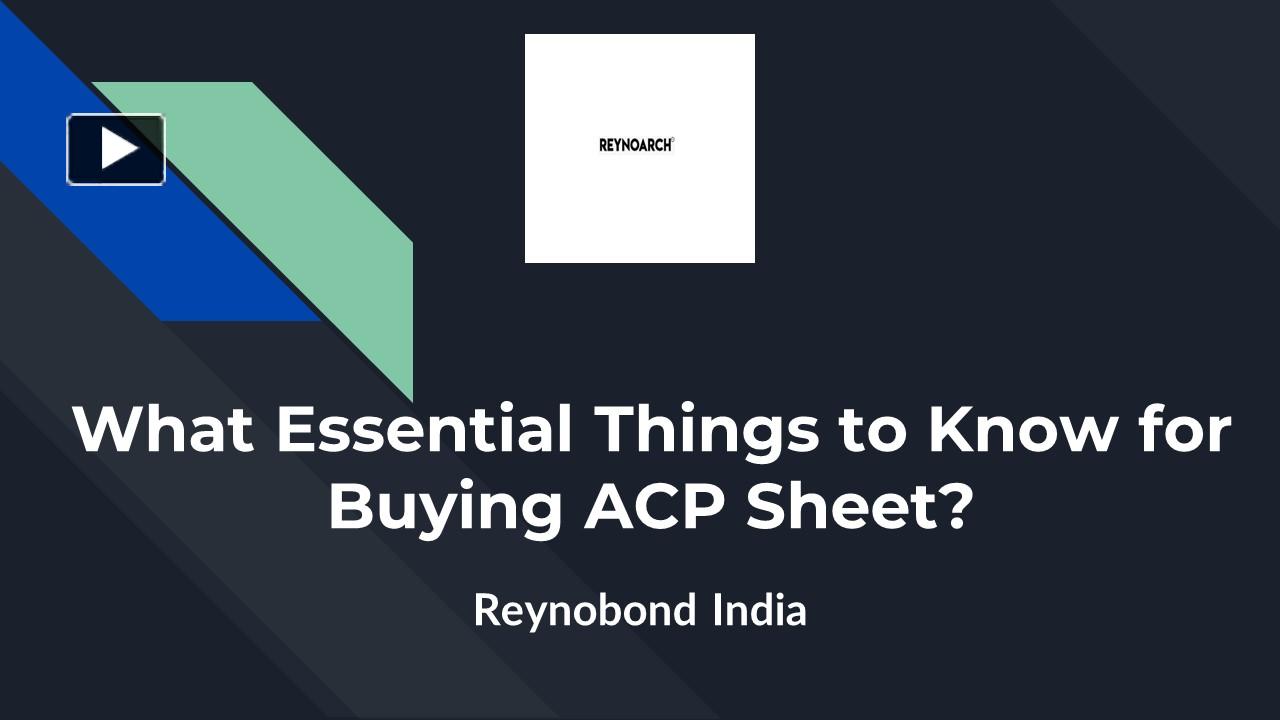What Essential Things to Know for Buying ACP Sheet? presentation | free ...