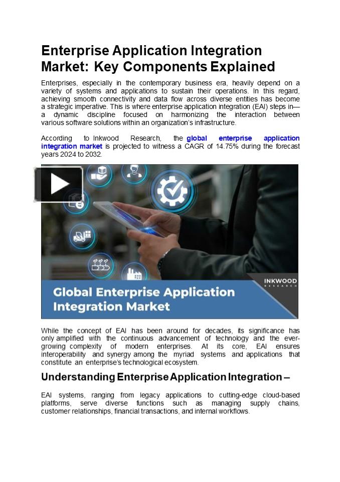 PPT – Enterprise Application Integration Market: Key Components ...