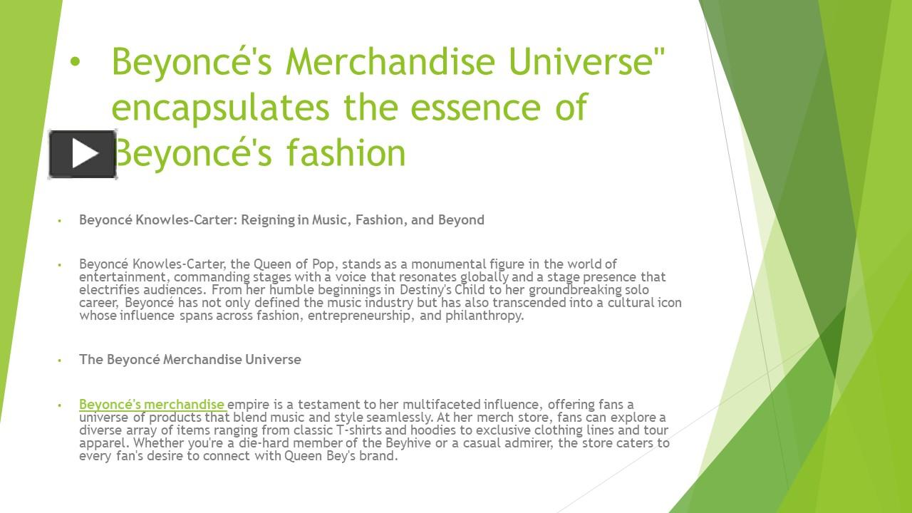 PPT – Beyoncé Merch Iconic Styles for Every Fan PowerPoint presentation ...