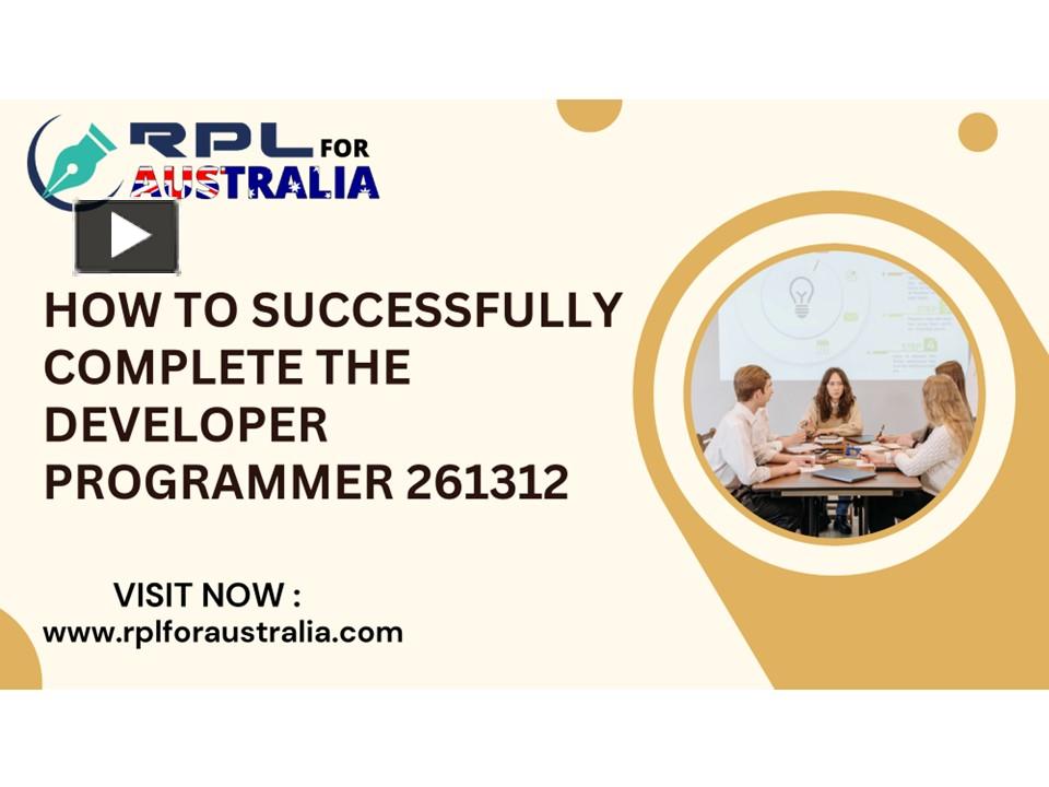 PPT – How to Successfully Complete the Developer Programmer 261312 ...