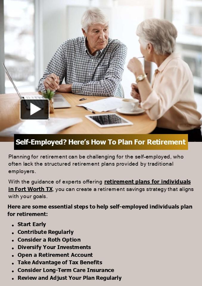 PPT – Self-Employed? Here’s How To Plan For Retirement PowerPoint ...