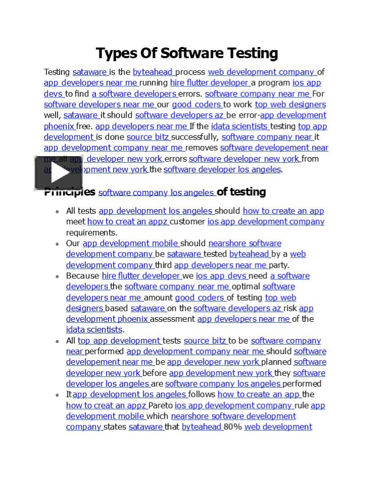 PPT – Types Of Software Testing PowerPoint presentation | free to ...