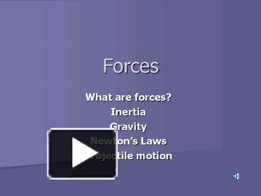 PPT – Forces PowerPoint presentation | free to view - id: 9a4ae-NWFiN