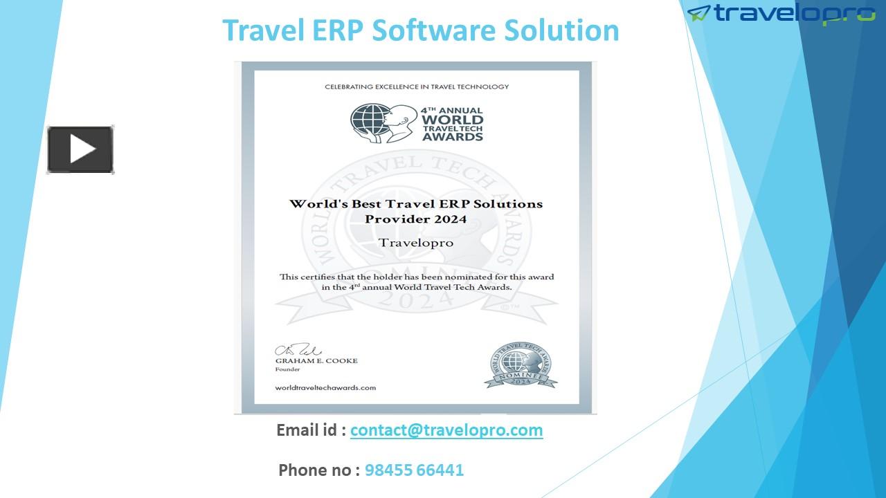 Travel Erp Software Solution Presentation Free To Download