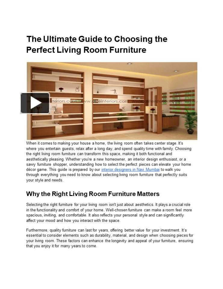 PPT – The Ultimate Guide to Choosing the Perfect Living Room Furniture ...