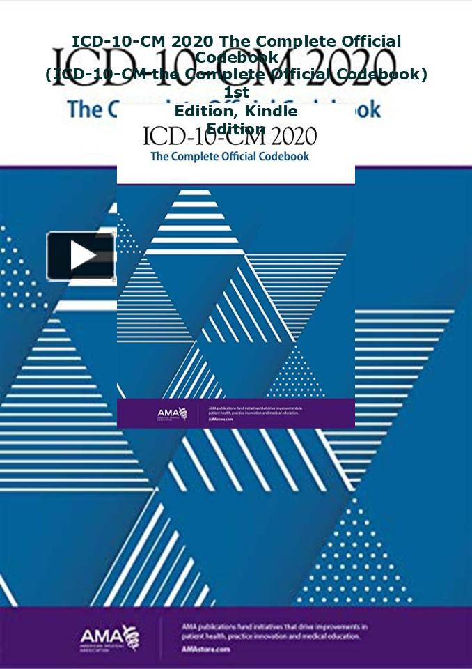 PPT – Download ⚡️PDF ️ ICD-10-CM 2020 The Complete Official Codebook ...