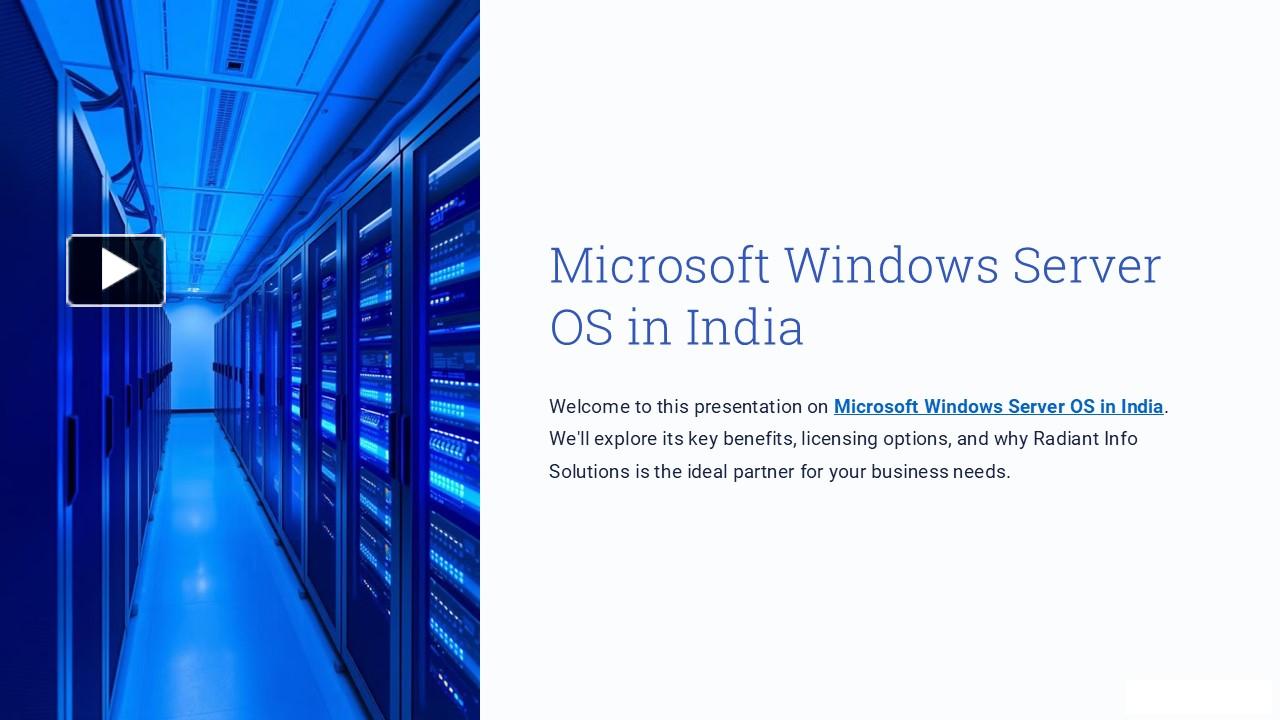 PPT – Microsoft Windows Server OS License Provider, Dealer, Distributor ...