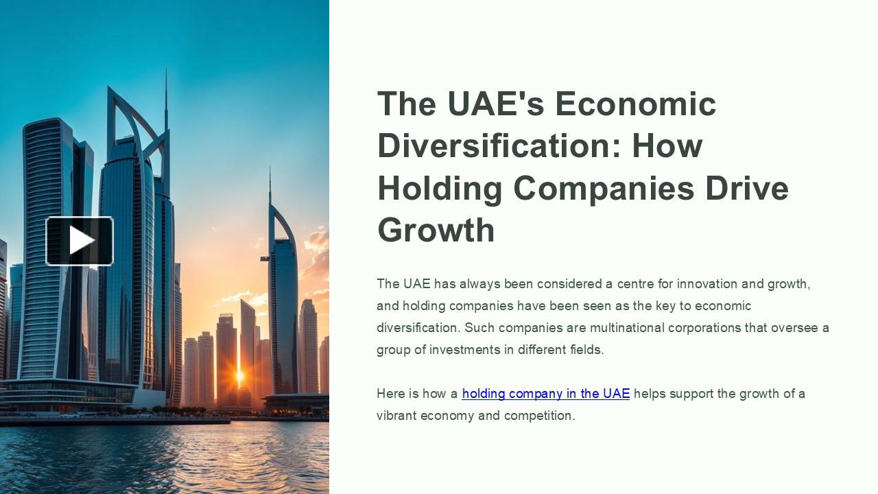 PPT – How Holding Companies Drive Economic Diversification in the UAE ...