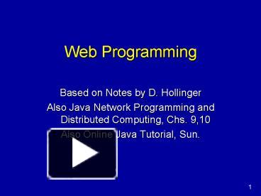 Web Programming presentation | free to download