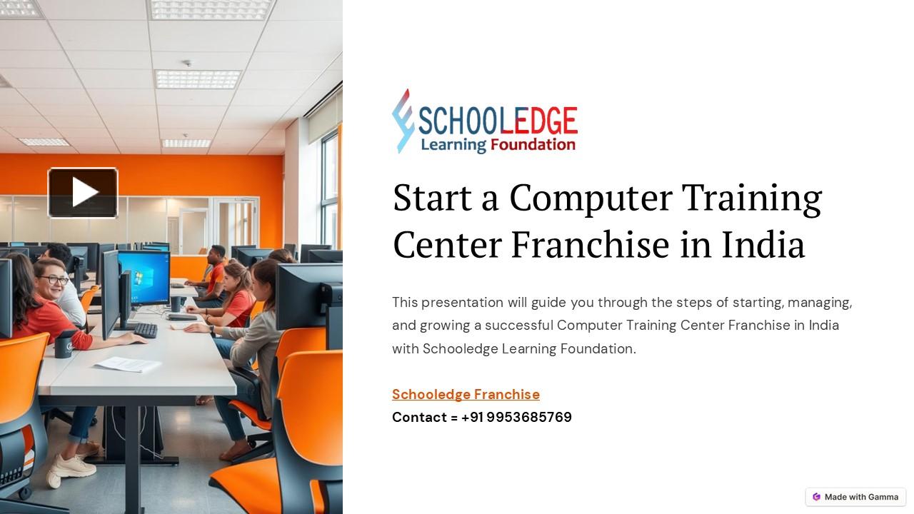 Best Computer Franchise In India presentation | free to download