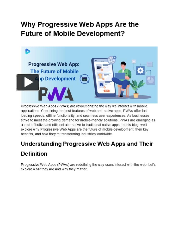 PPT – Why Progressive Web Apps Are Outperforming Native Apps PowerPoint ...