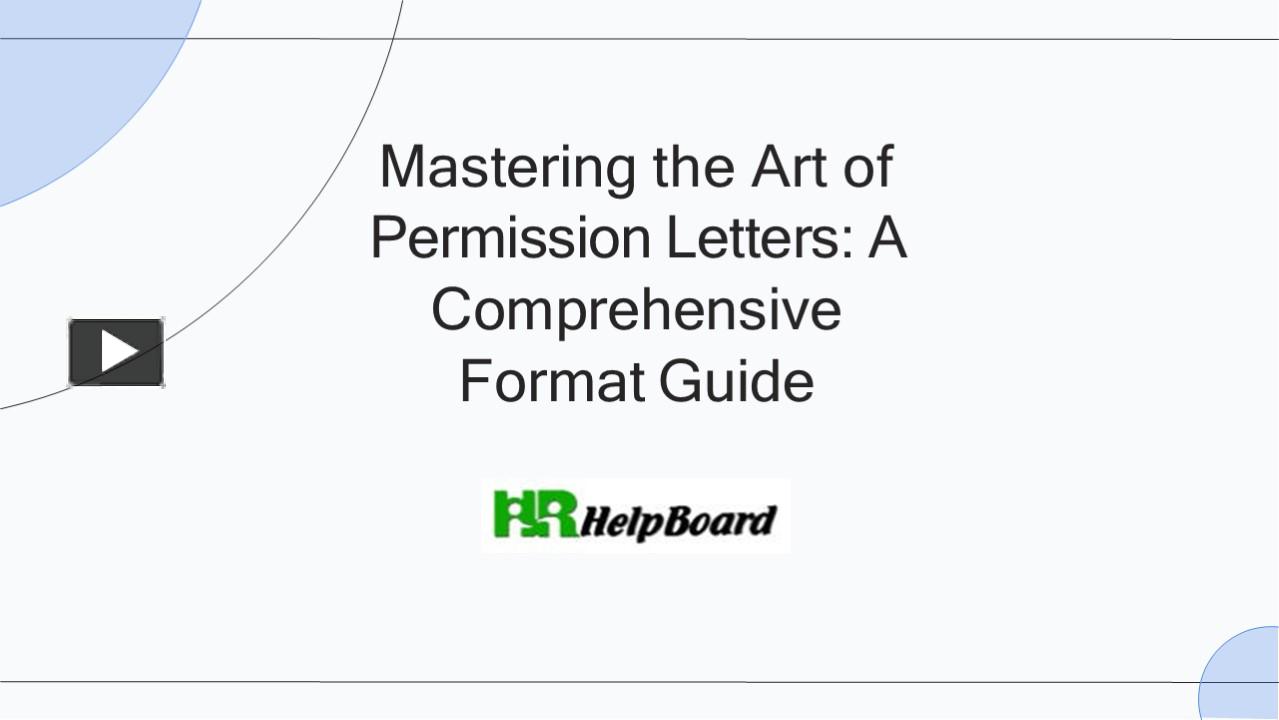 PPT – How to write a permission letter , How to write permission letter ...