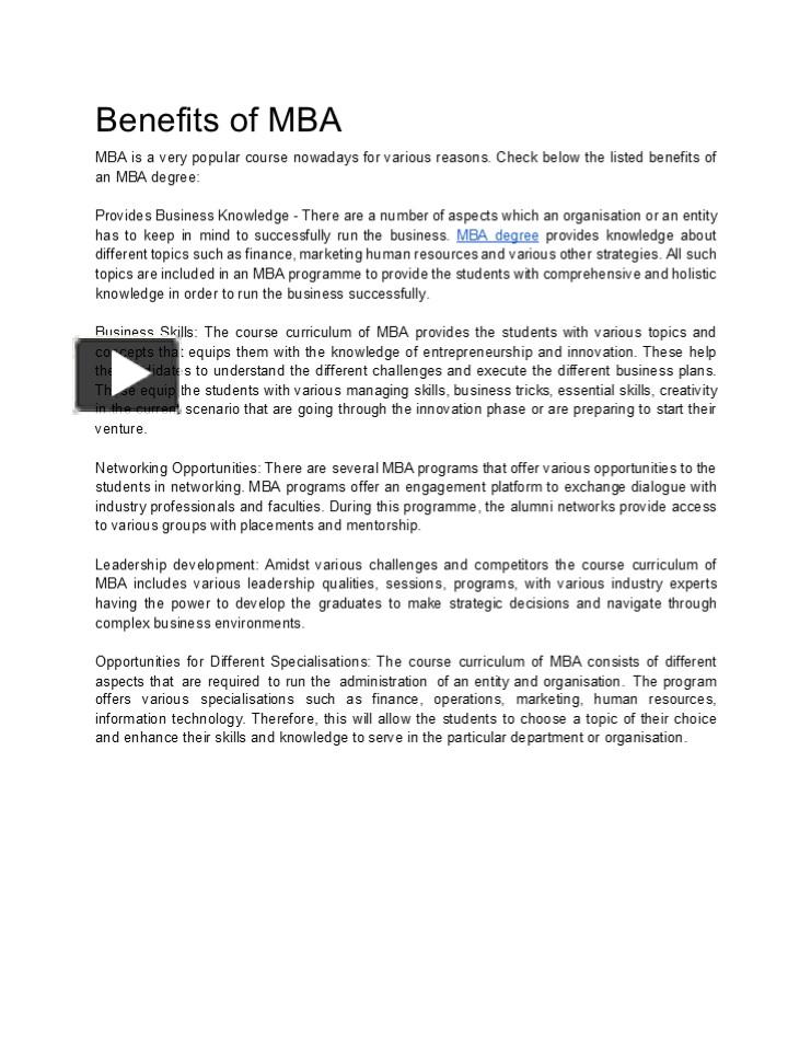 PPT – MBA PowerPoint presentation | free to download - id: 9c86f3-NDk2N