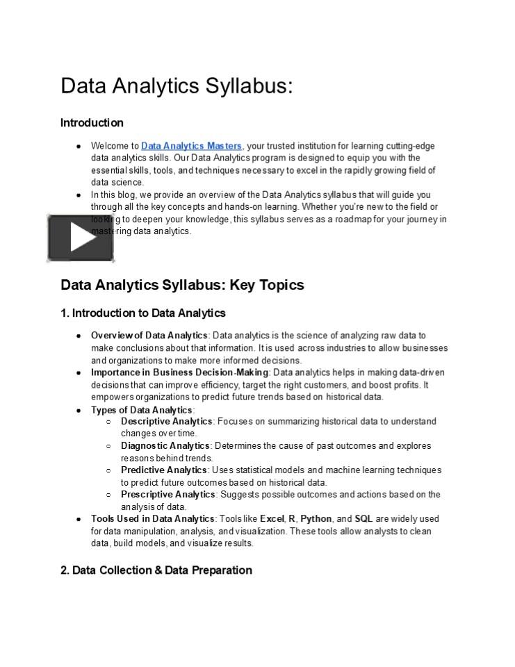 PPT – data analytics syllabus PowerPoint presentation | free to ...