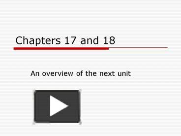 PPT – Chapters 17 and 18 PowerPoint presentation | free to view - id ...