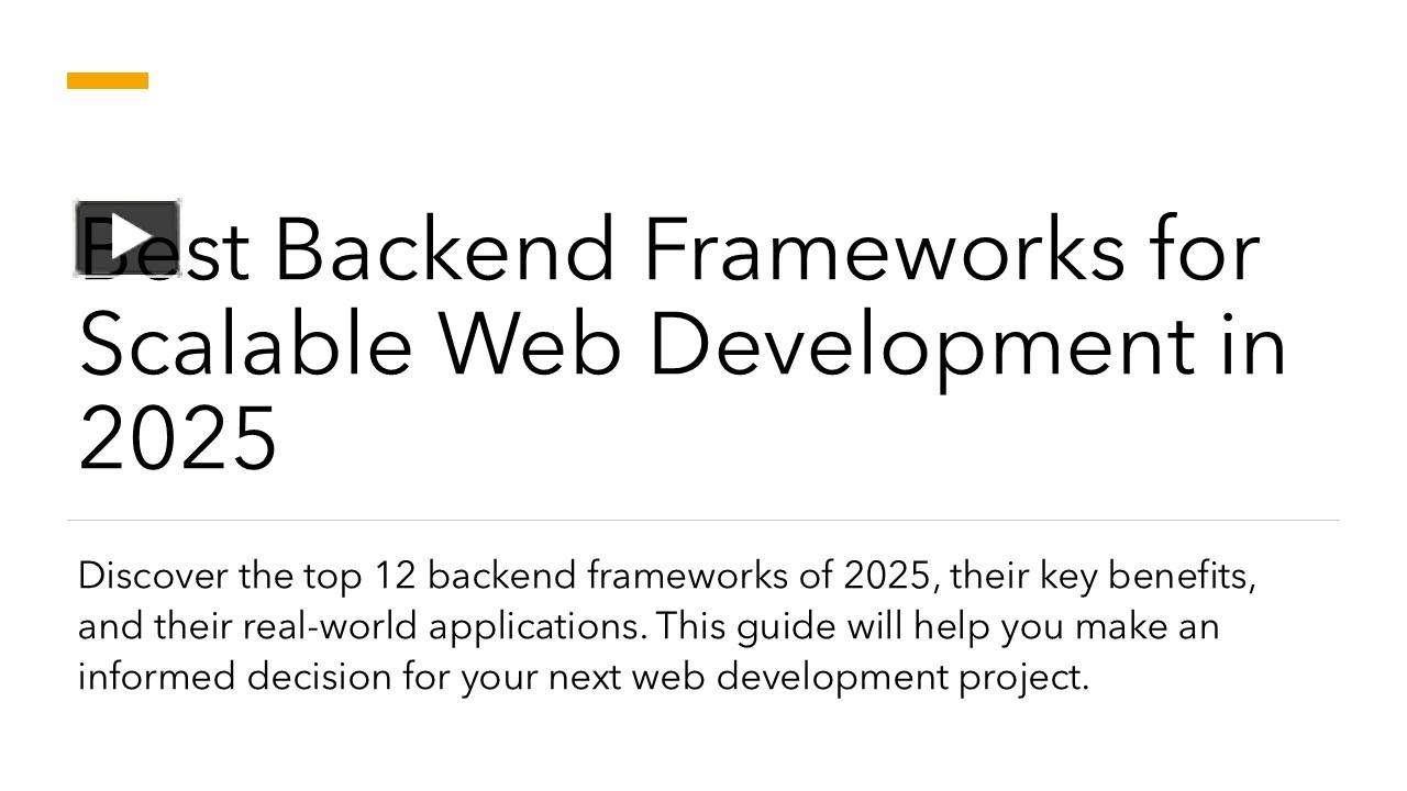 PPT – Backend Frameworks Every Developer Should Know PowerPoint ...