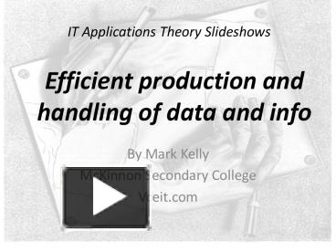 PPT – IT Applications Theory Slideshows PowerPoint presentation | free ...