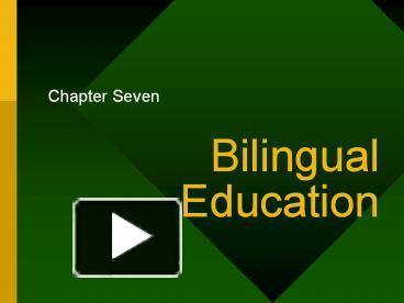Bilingual Education Presentation Free To Download