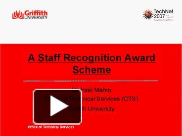 A Staff Recognition Award Scheme Presentation Free To View