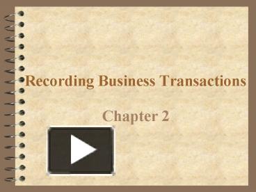 Recording Business Transactions presentation | free to view