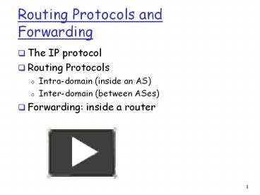 PPT – Routing Protocols and Forwarding PowerPoint presentation | free ...