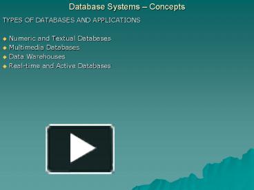 Database Systems presentation | free to view