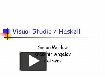 Visual Studio Haskell presentation | free to download